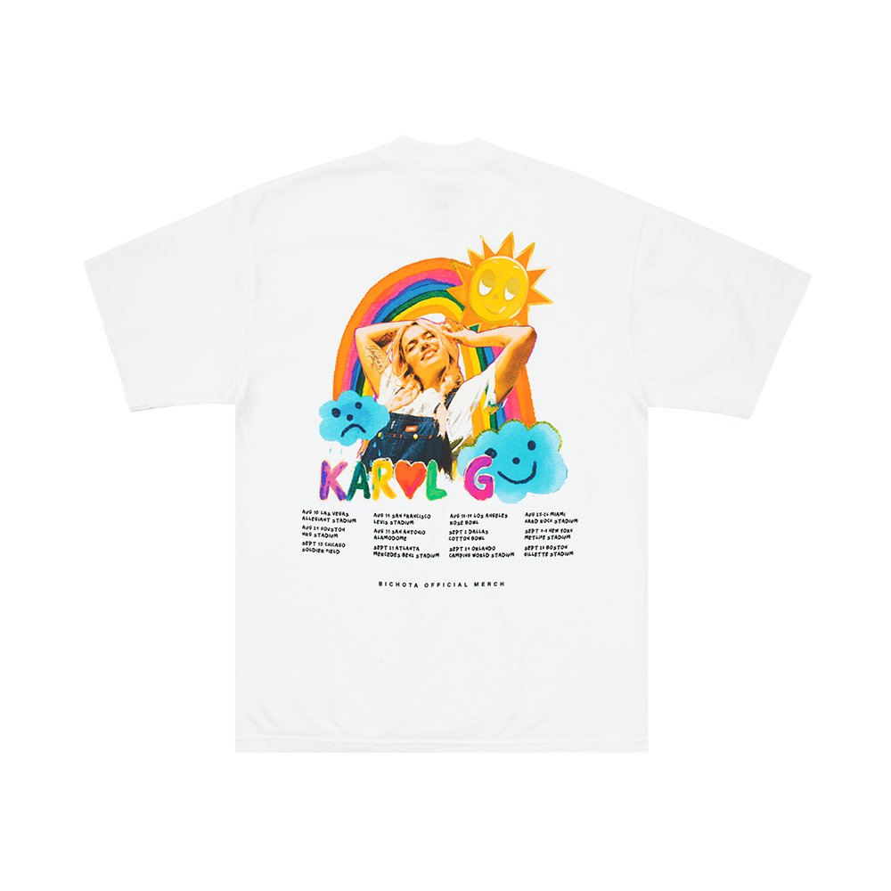 MSB Tour 2023 Rainbow White Tee Back