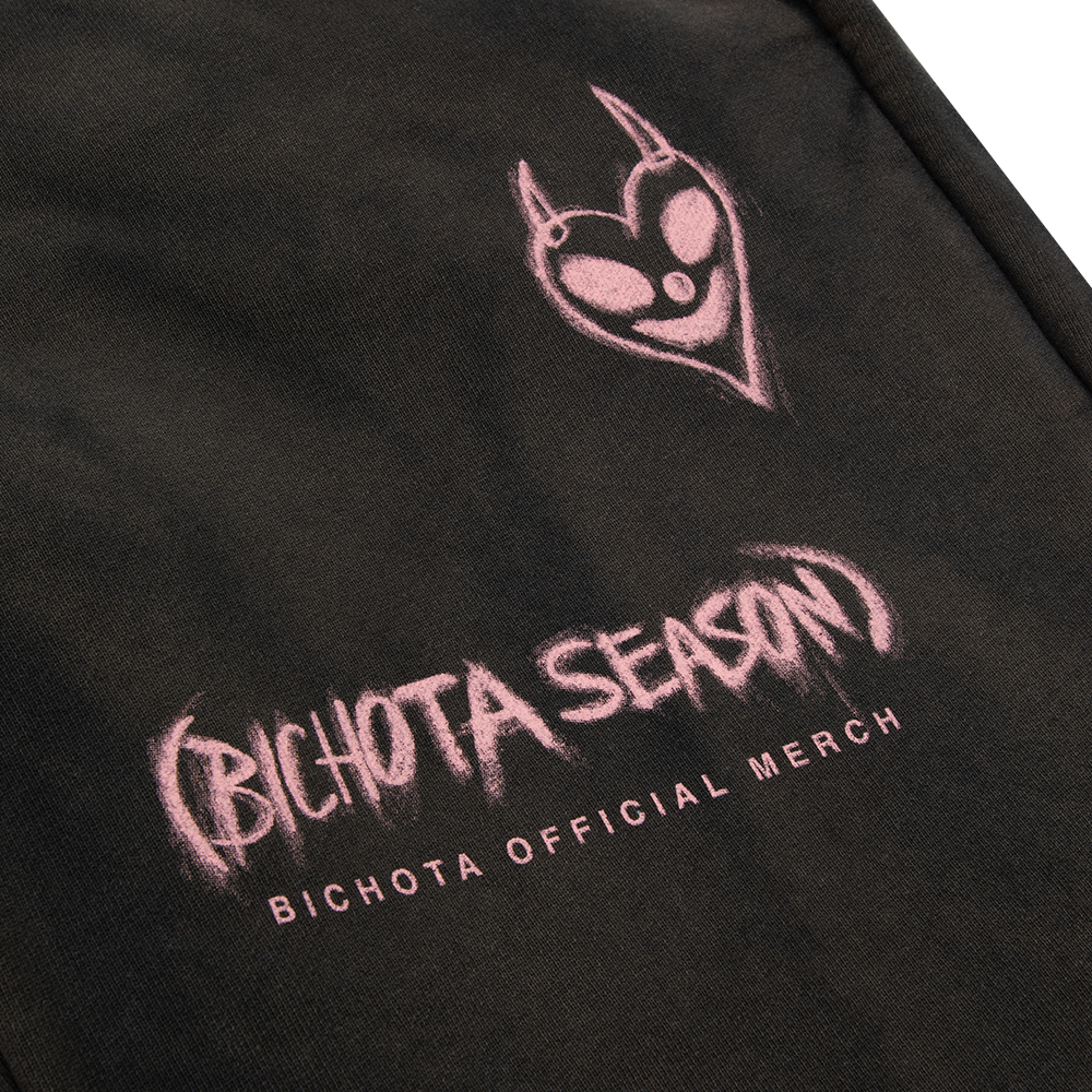 Bichota Season Icons Washed Black Sweatpants Detail 1